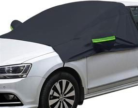 img 4 attached to 🚘 Premium Windshield Snow Cover with Side Mirror Covers - Ultimate Protection for Windshield, Wipers and Mirrors from Rain, Snow, Frost and Sun - Extra Large Size, Perfect Fit for Cars and SUVs
