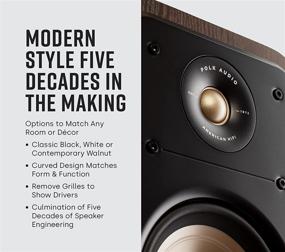 img 1 attached to 🔊 Polk Signature Elite ES20 Bookshelf Speaker - Hi-Res Audio, Dolby Atmos &amp; DTS:X Compatible, 1&#34; Tweeter &amp; 6.5&#34; Woofer, Power Port Technology for Effortless Bass (Pair, Contemporary Walnut)