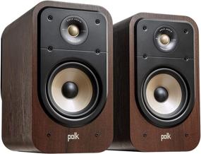 img 4 attached to 🔊 Polk Signature Elite ES20 Bookshelf Speaker - Hi-Res Audio, Dolby Atmos &amp; DTS:X Compatible, 1&#34; Tweeter &amp; 6.5&#34; Woofer, Power Port Technology for Effortless Bass (Pair, Contemporary Walnut)