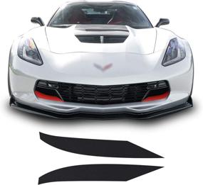 img 3 attached to Optix Front Grille Brake Scoop Accent Vinyl Decal Overlay Wrap, совместимая с Corvette C7 Z06 Grand Sport 2014-2019 — Metallic Matte Chrome Copper