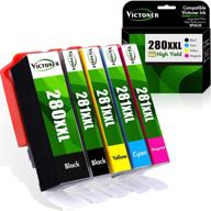 🖨️ victoner 280 281 ink cartridge replacement for canon pixma tr8520 ts6120 tr8620 ts6320 ts8320 ts8220 ts9120 printer - pgi-280xxl cli-281xxl compatible ink cartridges, 5 pack logo