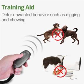 img 2 attached to 🐶 MODUS Ультразвуковой средство от лая собаки - устройство с двумя функциями: тренировка и контроль лая, с дальностью действия до 16,4 футов - батарейки включены - светодиодный индикатор - подходит для использования как внутри, так и снаружи - устройство против лая.