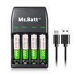 mr batt rechargeable charger capacity batteries logo