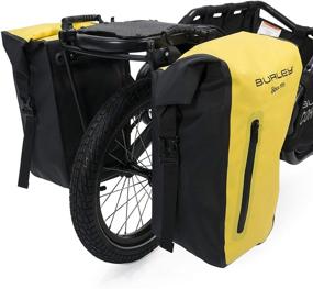 img 1 attached to 🌦️ Burley Design Yellow Roll-Top Waterproof Pannier Set, 22L Capacity, 10mm Rack Bar Compatible