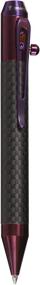 img 3 attached to ✏️ Compact Size 4.5'' Carbon Fiber Bolt Action Pen with Retractable Stylus Tip for Touch Screens, Skelton Out Deep Pocket Clip - Carbon Fiber Purple