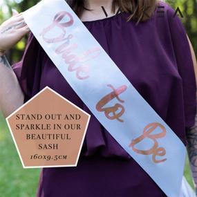 img 1 attached to 💍 VALKEA Bachelorette Party Decorations Kit - Elegant Bachelorette Party Supplies - Adorable Bridal Shower Decoration Set with Rose Gold Foil Curtain, Confetti Balloons, Bride to Be Sash & Photo Booth Props