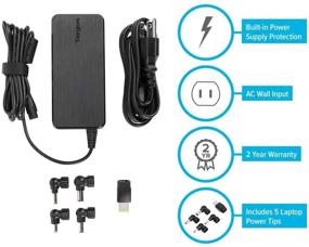 img 1 attached to Targus 90W AC Semi-Slim Universal Laptop Charger: Compatible with Acer, ASUS, HP, Dell, Toshiba and More! (APA90US)