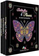 📚 engaging adult coloring books set: discover landmarks, henna art, butterflies, and flower designs - 3 pack logo