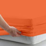 🛏️ coral queen size cotton bed sheets set – soft & silky sateen weave, long-staple cotton, 15-inch deep pocket logo