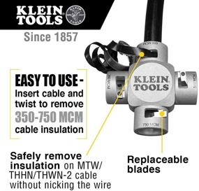 img 3 attached to Klein Tools 21051 Large Cable Stripper: Efficient Stripping for 2/0-250 MCM Cables