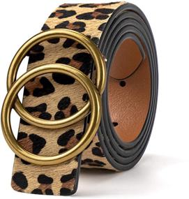 img 4 attached to Womens Leopard Leather Buckle LOKLIK Women's Accessories