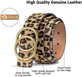 img 3 attached to Womens Leopard Leather Buckle LOKLIK Women's Accessories