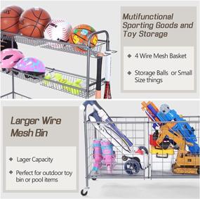 img 2 attached to WEYIMILA Storage Organizer Equipment Basketball