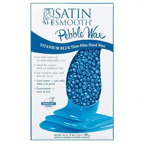 img 4 attached to Titanium Blue Pebble Wax - 35 oz by Satin Smooth