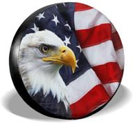 🦅 foruidea waterproof american flag eagle spare tire cover uv sun wheel tire cover - fits jeep, trailer, rv, suv, and various vehicles (14, 15, 16, 17 inch) logo