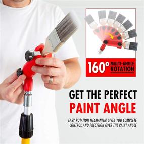 img 3 attached to 🖌️ COLBENT Multi-Angle Paint Brush Extender: High Ceiling Paint Edger & Extension Handle for Effortless Corner Painting with Long Painting Pole Attachments