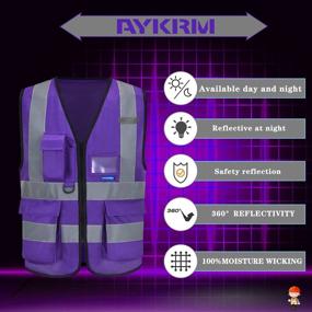 img 1 attached to 👷 Safer Work Environment with Protective Reflective Workwear SAFETY Pockets