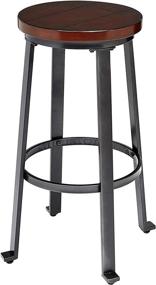 img 3 attached to 🪑 Rustic Brown Pub Height Barstool Set of 2, 29 Inch Seat Height by Ball & Cast