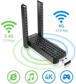 img 3 attached to 🔌 High-Performance USB WiFi Adapter with Dual Antenna AC600Mbps and 3.28ft Extension USB Base for PC Desktop Laptop - Windows XP/10/8.1/8/7Vista Mac OS Compatible