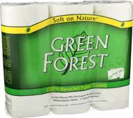 🌿 green forest 100% recycled paper towels: 10 pack with 3x104 count for eco-friendly cleaning logo
