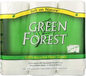 img 3 attached to 🌿 Green Forest 100% Recycled Paper Towels: 10 Pack with 3X104 Count for Eco-Friendly Cleaning