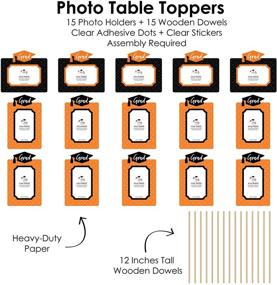 img 1 attached to 🎉 Graduation Party Photo Table Toppers - Orange Grad 'Best is Yet to Come' - Centerpiece Sticks - 15 Pieces
