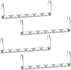 img 4 attached to 4 Pack ECTY Space Saving Metal Hangers - Magic Cascading Closet Clothes Organizer