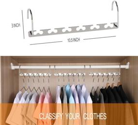 img 2 attached to 4 Pack ECTY Space Saving Metal Hangers - Magic Cascading Closet Clothes Organizer