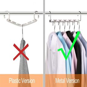 img 1 attached to 4 Pack ECTY Space Saving Metal Hangers - Magic Cascading Closet Clothes Organizer