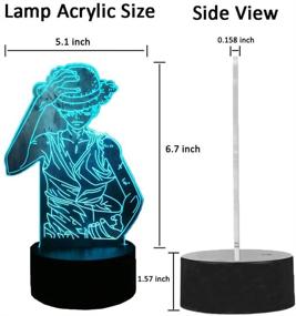 img 2 attached to 🐒 Unique Monkey D. Luffy 3D LED Night Light: Perfect Décor for Home, Bedroom, and Child's Room - 7 Vibrant Colors - Great for Birthdays and Christmas - Genuine Japan Anime Collectible