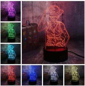 img 3 attached to 🐒 Unique Monkey D. Luffy 3D LED Night Light: Perfect Décor for Home, Bedroom, and Child's Room - 7 Vibrant Colors - Great for Birthdays and Christmas - Genuine Japan Anime Collectible