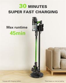 img 2 attached to 🌿 Greenworks 24V Brushless Cordless Stick Vacuum - Lightweight and Efficient with LED Lights and USB-C Battery (Green)