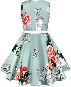 img 2 attached to 👗 Captivating Vintage Rockabilly Sleeveless Occasion Dresses for Girls