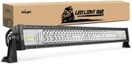 nilight 18017c-a 32inch led light bar: 378w triple row, 37800lm, flood spot combo driving lights for trucks jeep utv atv boat - super bright, off road - 2 yr warranty logo