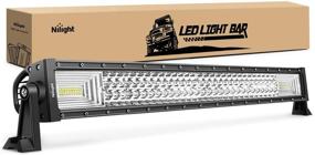 img 4 attached to Nilight 18017C-A 32Inch LED Light Bar: 378W Triple Row, 37800LM, Flood Spot Combo Driving Lights for Trucks Jeep UTV ATV Boat - Super Bright, Off Road - 2 Yr Warranty