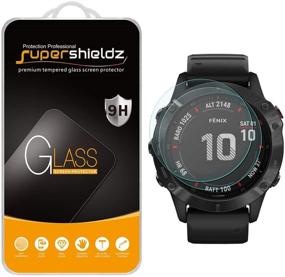 img 4 attached to 🔒 Premium Pack: Supershieldz Tempered Glass Screen Protector for Garmin Fenix 6 and Fenix 6 Pro - Anti Scratch, Bubble Free (2 Pack)