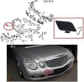 img 2 attached to 🚘 UPSM Front Bumper Tow Hook Cover Cap for Mercedes 2007-2009 E Class W211 E200 E280 E350 E500 2118851022