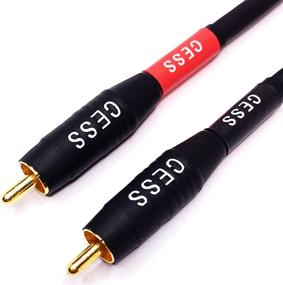 img 1 attached to 💧 Waterproof RCA Cable, Phono Male to Male (6 inches) - CESS-075-6i Heavy Duty