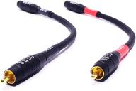 💧 waterproof rca cable, phono male to male (6 inches) - cess-075-6i heavy duty logo