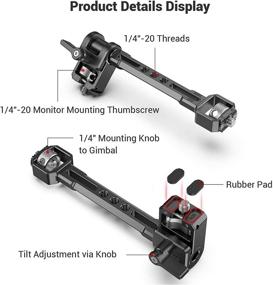 img 3 attached to 📷 SMALLRIG Camera Monitor Mount for DJI Ronin-S/Ronin-SC, ZHIYUN Crane 2S/Crane 3/3S/WEEBILL-S, and MOZA AirCross 2 Gimbals - Adjustable 2889
