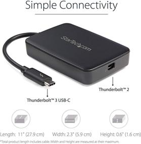 img 2 attached to StarTech.com Thunderbolt 3 to Thunderbolt 2 Adapter - Connect TB3 Laptops to TB2 Displays/Devices - TB3 Certified Converter - 20Gbps/10Gbps Speeds - Black - Windows/Mac Compatible