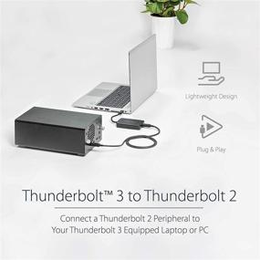 img 3 attached to StarTech.com Thunderbolt 3 to Thunderbolt 2 Adapter - Connect TB3 Laptops to TB2 Displays/Devices - TB3 Certified Converter - 20Gbps/10Gbps Speeds - Black - Windows/Mac Compatible