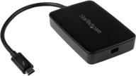 startech.com thunderbolt 3 to thunderbolt 2 adapter - connect tb3 laptops to tb2 displays/devices - tb3 certified converter - 20gbps/10gbps speeds - black - windows/mac compatible logo