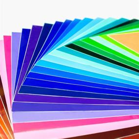 img 2 attached to 🌟 Bright Idea Permanent Vinyl Sheets - 70 Pack 12”x12” Assorted Colors (Glossy, Matte, Metallic) - Crafters Vinyl Bundle for Cricut & Silhouette