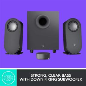 img 2 attached to 🔊 Enhanced Immersive Sound: Logitech Z407 Bluetooth Computer Speakers with Subwoofer and Wireless Control, Delivering Premium Audio via Multiple Inputs, USB Speakers