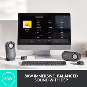 img 3 attached to 🔊 Enhanced Immersive Sound: Logitech Z407 Bluetooth Computer Speakers with Subwoofer and Wireless Control, Delivering Premium Audio via Multiple Inputs, USB Speakers