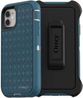 otterbox defender series screenless edition case for iphone 11 - petal pusher (pale beige/corsair/petal pusher iml) logo