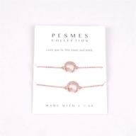 🌸 pesmes customizable friendship bracelets for teen girls – adorable best friend bracelets set with 14k gold plating and lovely handmade charms logo