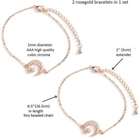 img 3 attached to 🌸 PESMES Customizable Friendship Bracelets for Teen Girls – Adorable Best Friend Bracelets Set with 14K Gold Plating and Lovely Handmade Charms