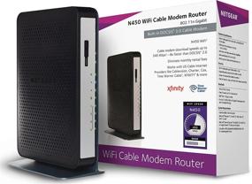 img 4 attached to 📶 NETGEAR N450-100NAS (8x4) WiFi DOCSIS 3.0 Cable Modem Router (N450) - Xfinity, Spectrum, Cox, Cablevision &amp; More Compatible